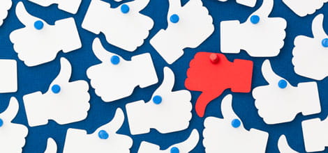 Thumbs up and down logos